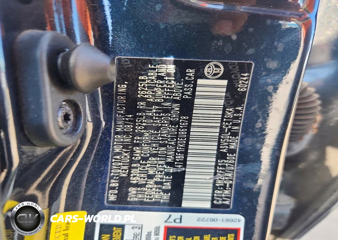 2014 Toyota Camry Se VIN:4T1BF1FK0EU861678 - 12
