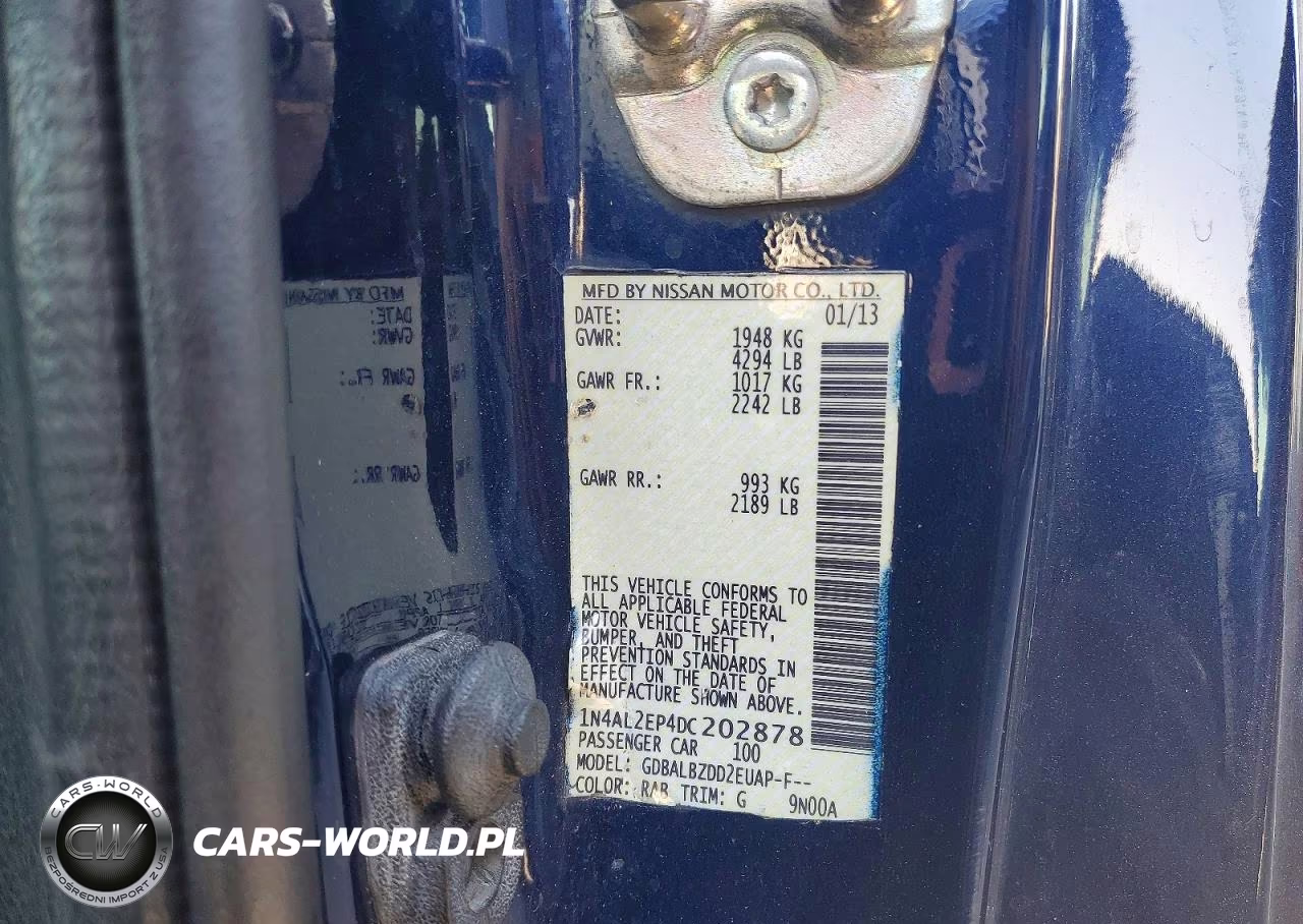 2013 Nissan Altima S VIN:1N4AL2EP4DC202878 - 12