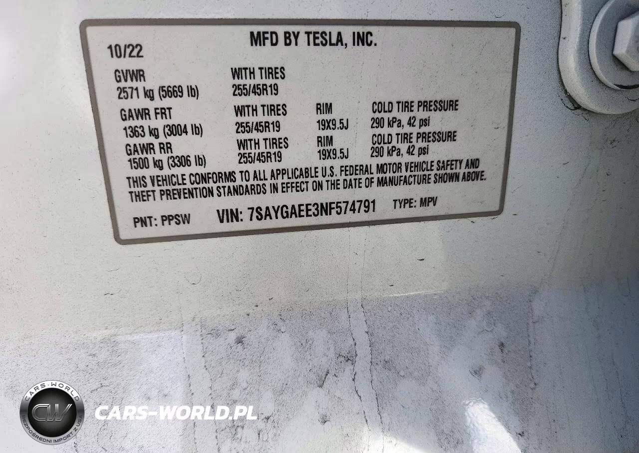 2022 Tesla Model Y VIN:7SAYGAEE3NF574791 - 13