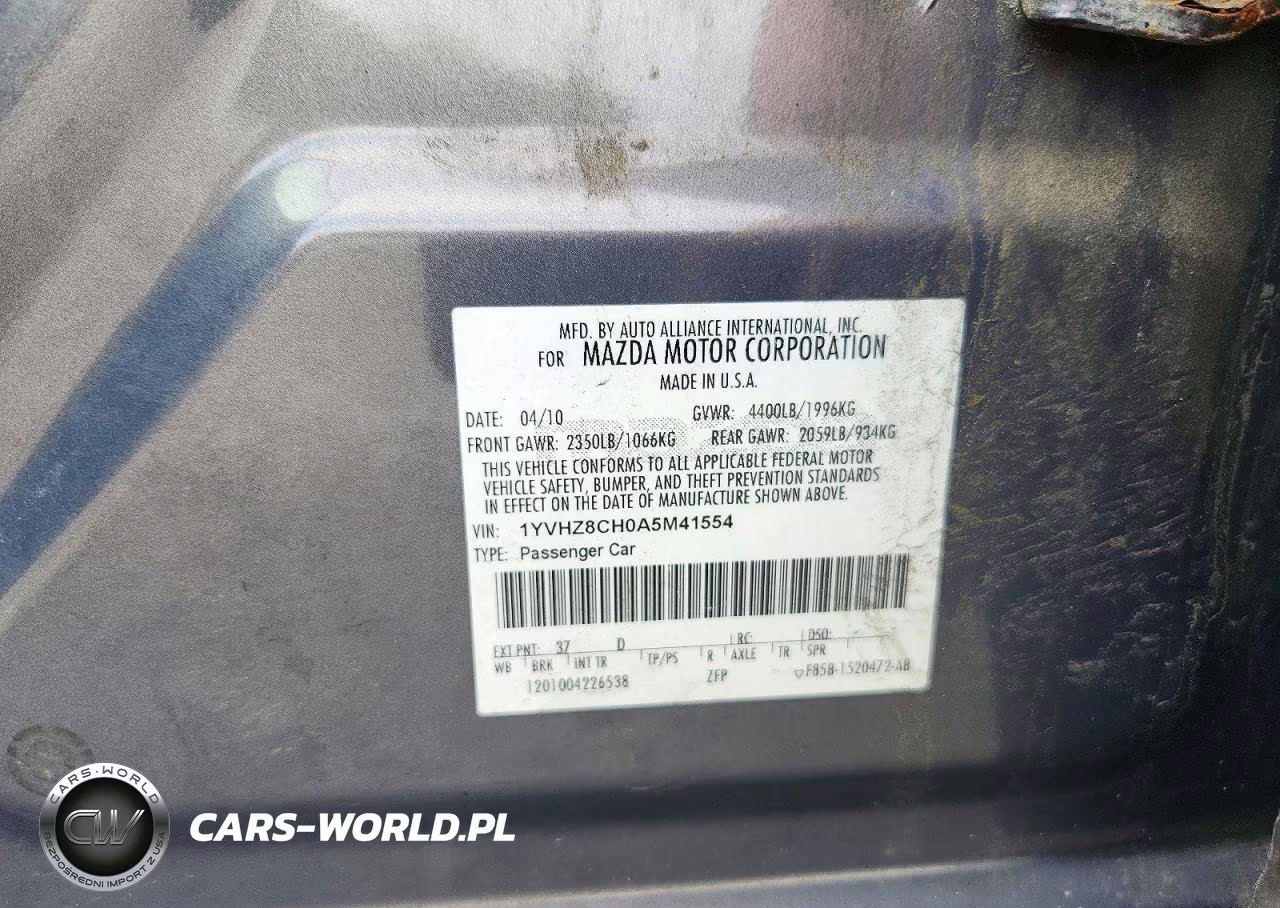 2010 Mazda 6 I VIN:1YVHZ8CH0A5M41554 - 12