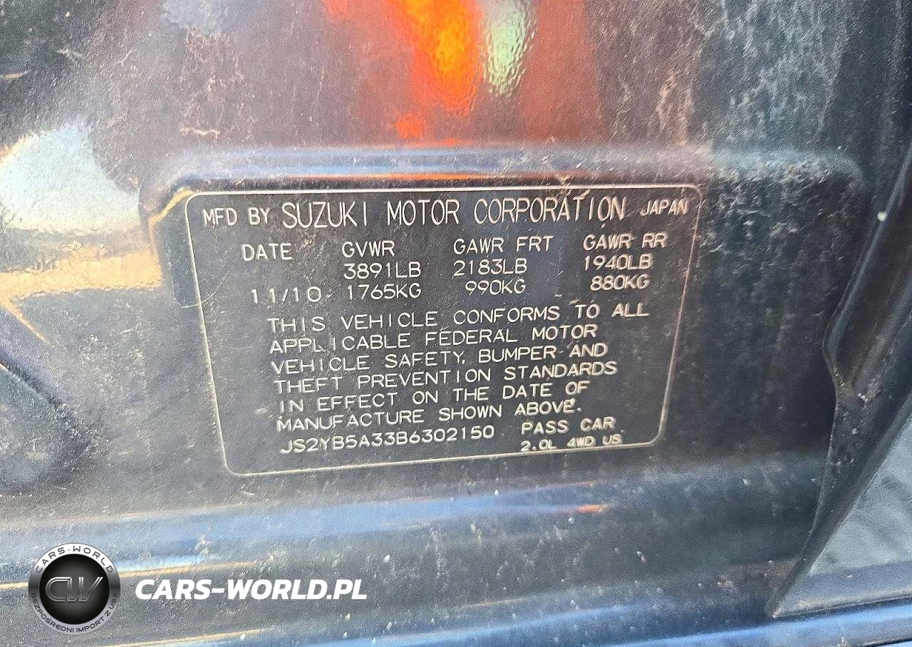 2011 Suzuki Sx4 VIN:JS2YB5A33B6302150 - 13