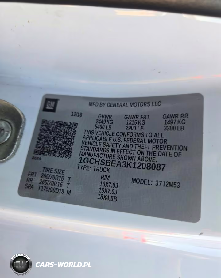 2019 Chevrolet Colorado VIN:1GCHSBEA3K1208087 - 12