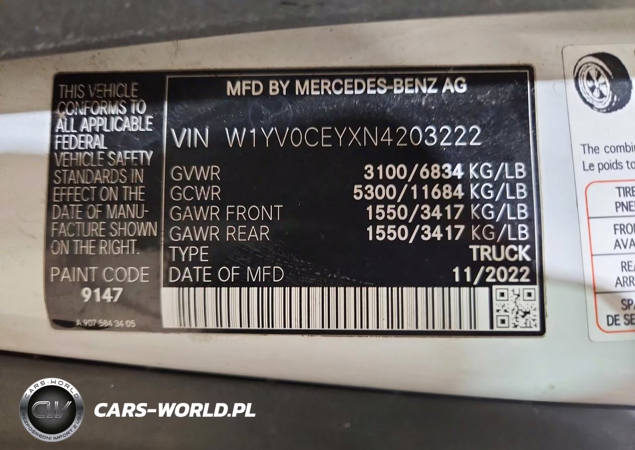 2022 Mercedes-Benz Metris VIN:W1YV0CEYXN4203222 - 13