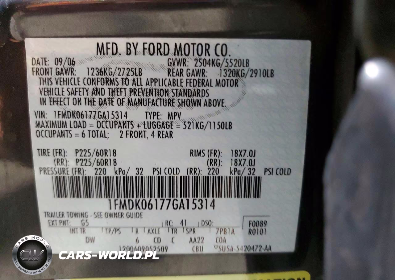 2007 Ford Freestyle Limited VIN:1FMDK06177GA15314 - 13