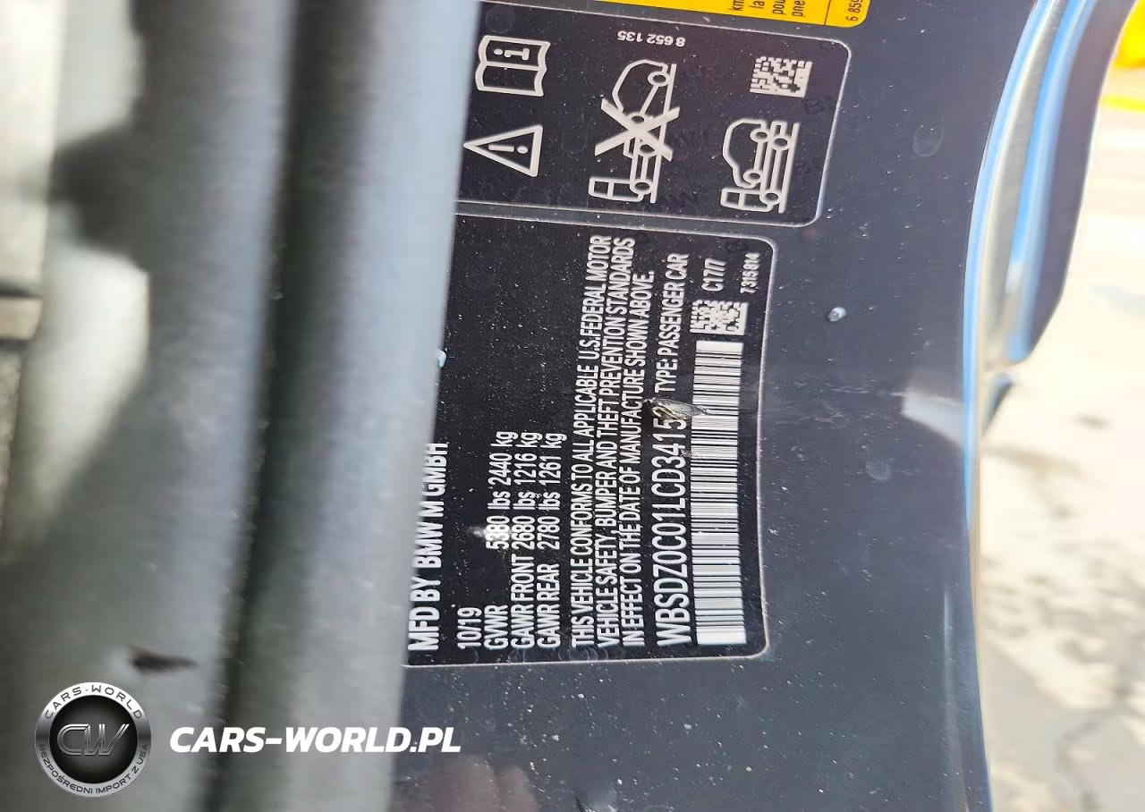 2020 BMW M8 VIN:WBSDZ0C01LCD34152 - 12