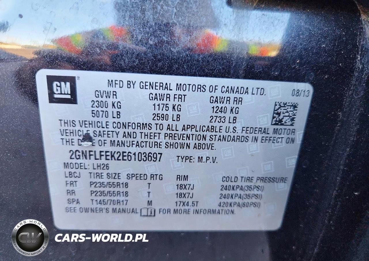 2014 Chevrolet Equinox Lt VIN:2GNFLFEK2E6103697 - 12