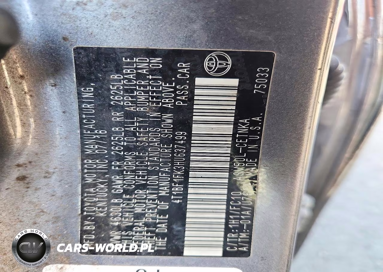 2017 Toyota Camry Le VIN:4T1BF1FK3HU637499 - 12