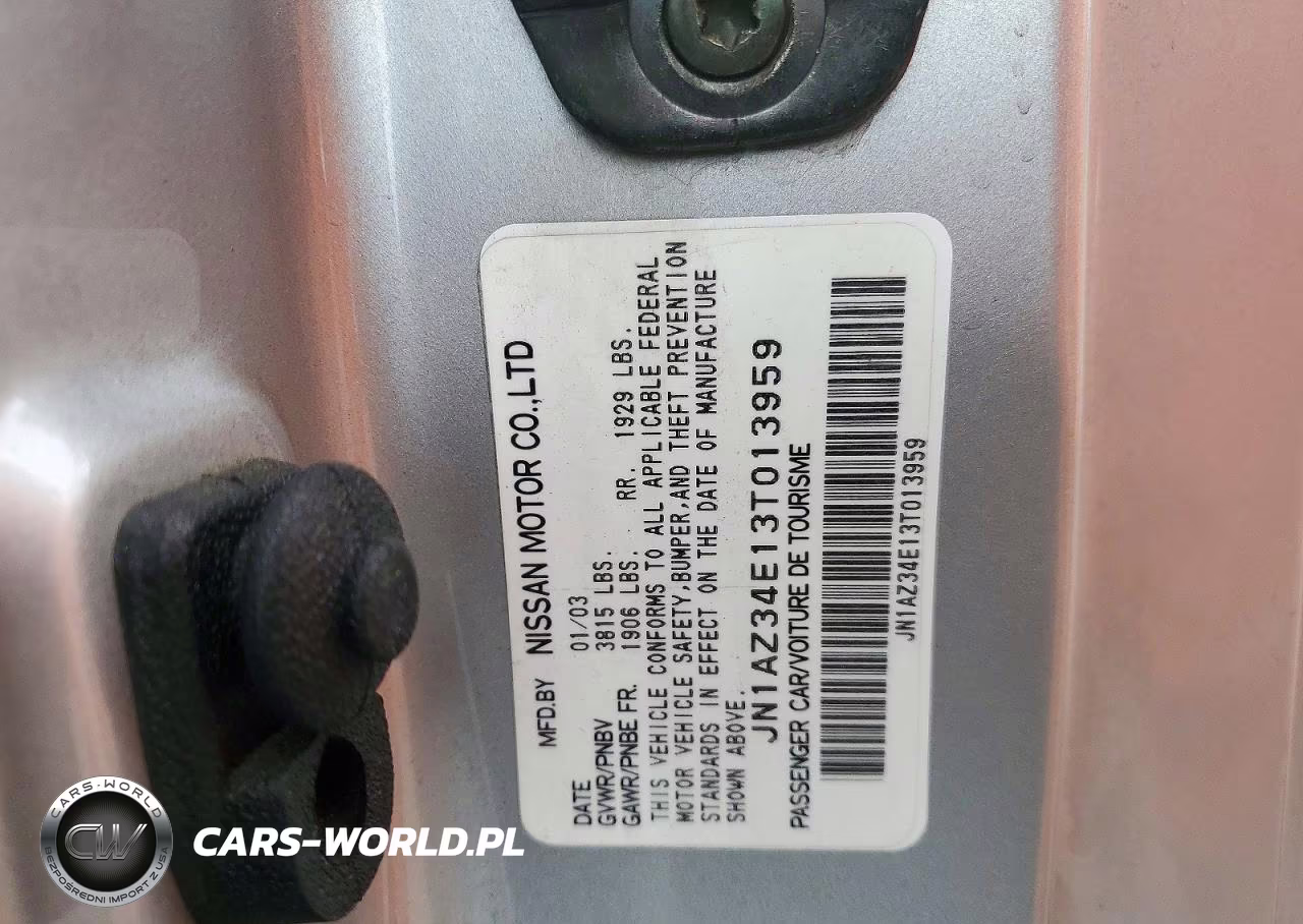 2003 Nissan 350Z Coupe VIN:JN1AZ34E13T013959 - 12