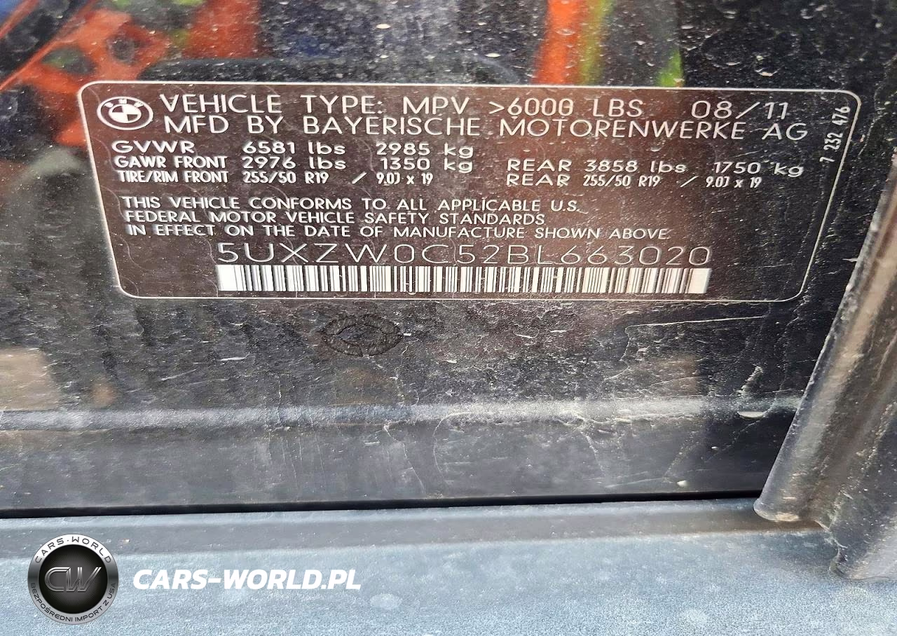 2011 BMW X5 xDrive35D VIN:5UXZW0C52BL663020 - 12