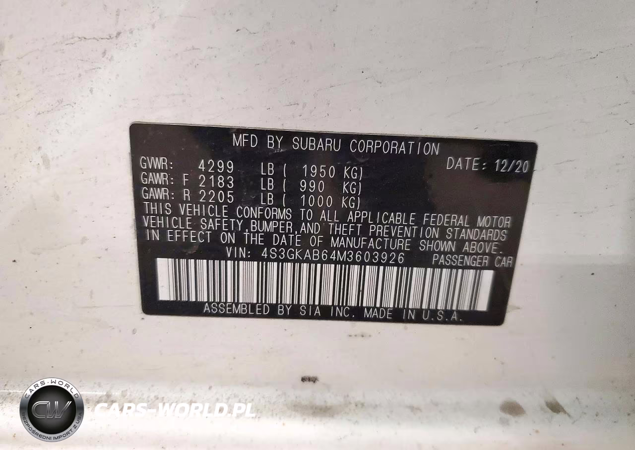2021 Subaru Impreza VIN:4S3GKAB64M3603926 - 12