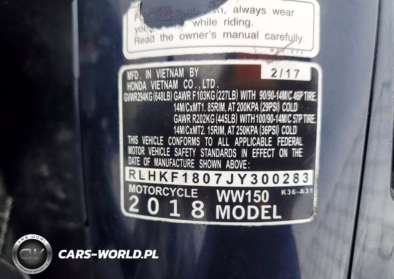 2018 Honda Pcx 150 VIN:RLHKF1807JY300283 - 9
