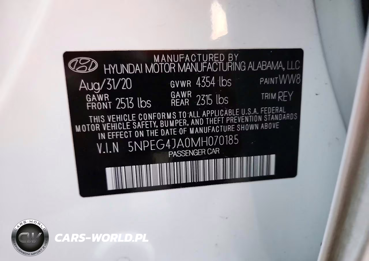 2021 Hyundai Sonata Se VIN:5NPEG4JA0MH070185 - 12