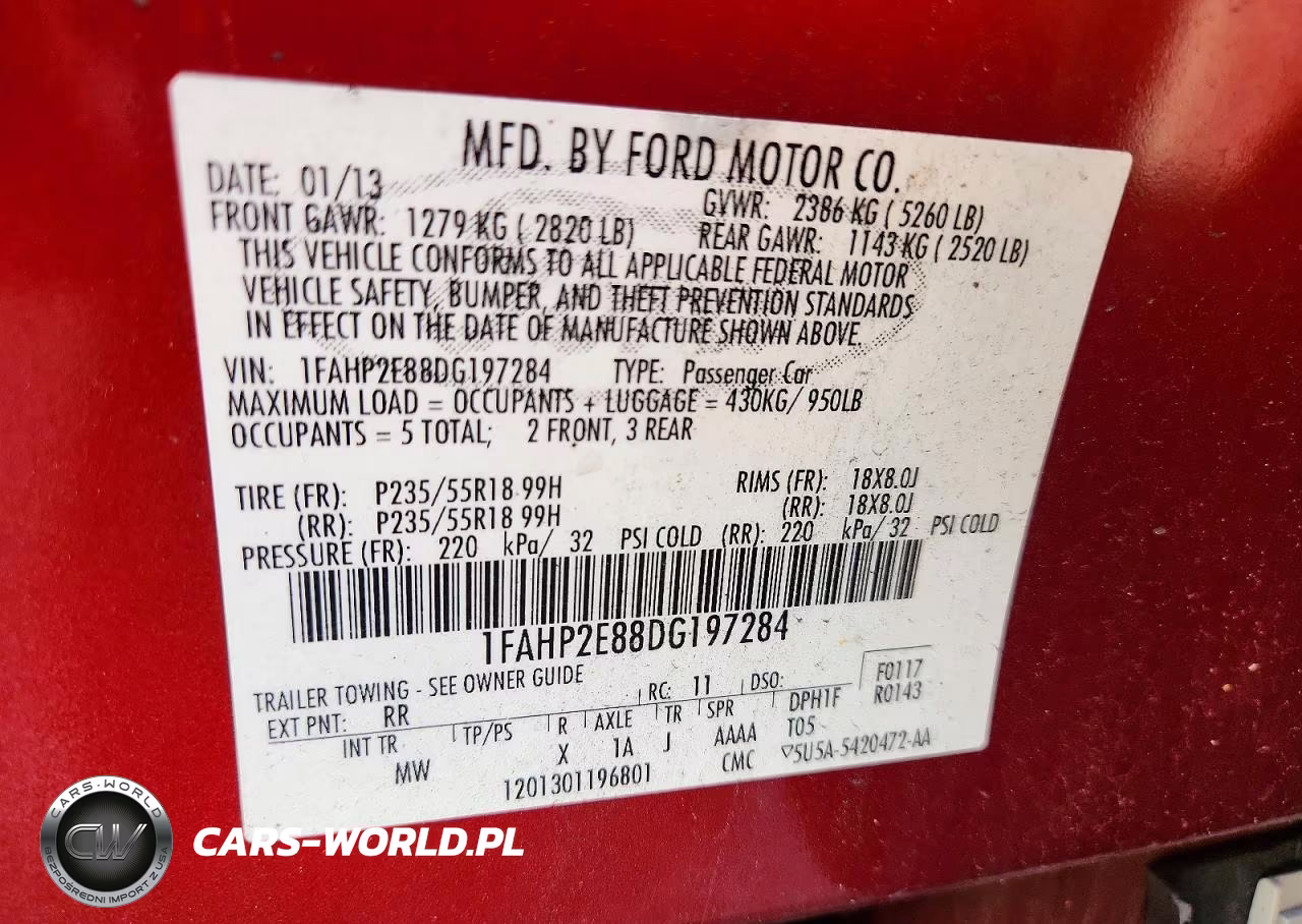 2013 Ford Taurus Sel VIN:1FAHP2E88DG197284 - 13