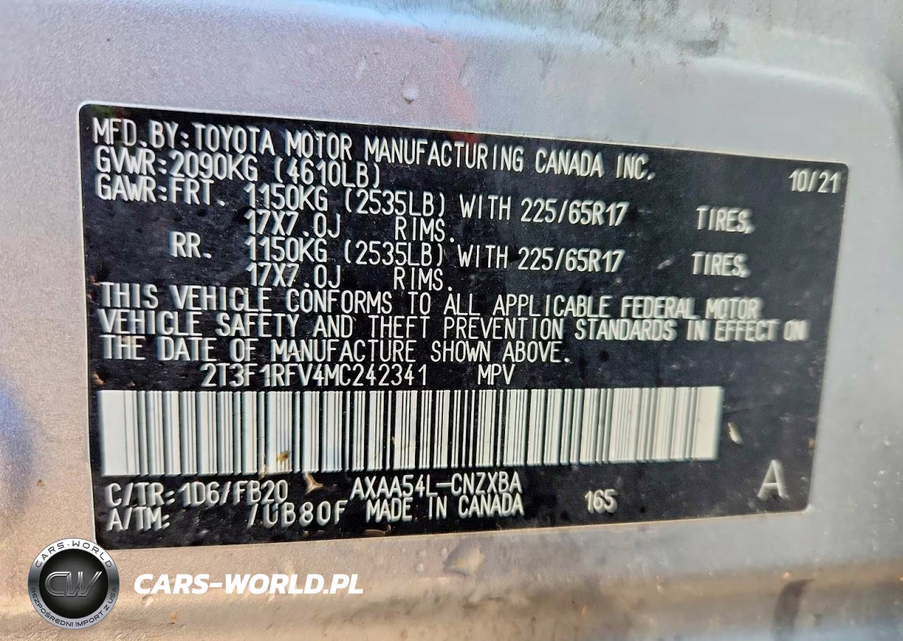 2021 Toyota Rav4 Le VIN:2T3F1RFV4MC242341 - 13