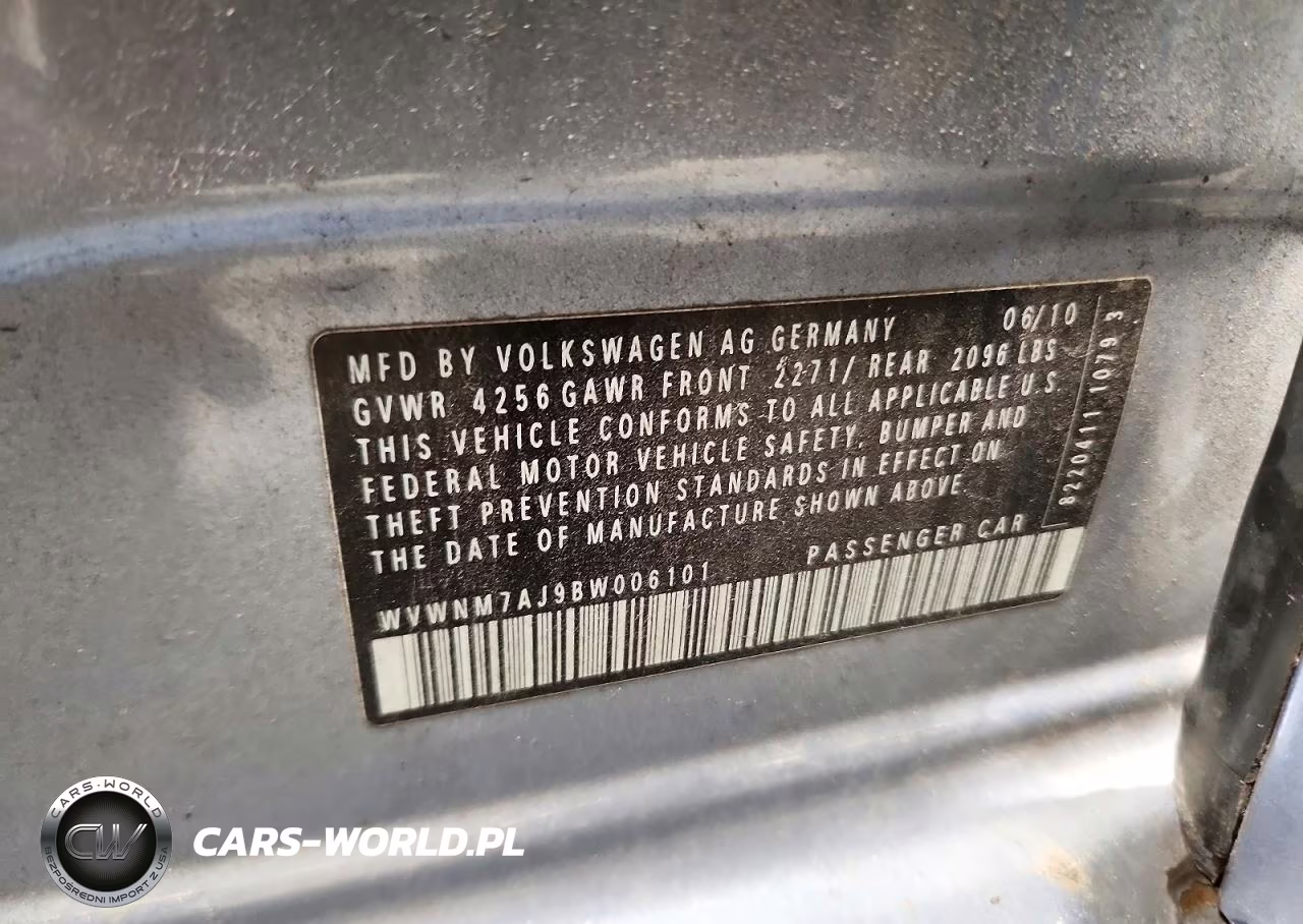 2011 Volkswagen Golf VIN:WVWNM7AJ9BW006101 - 12