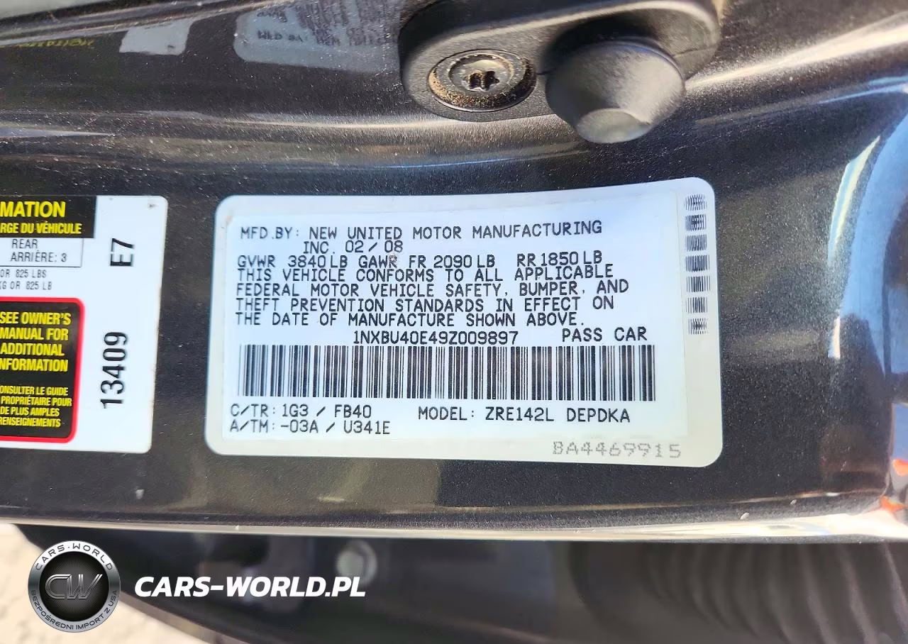 2009 Toyota Corolla Le VIN:1NXBU40E49Z009897 - 12