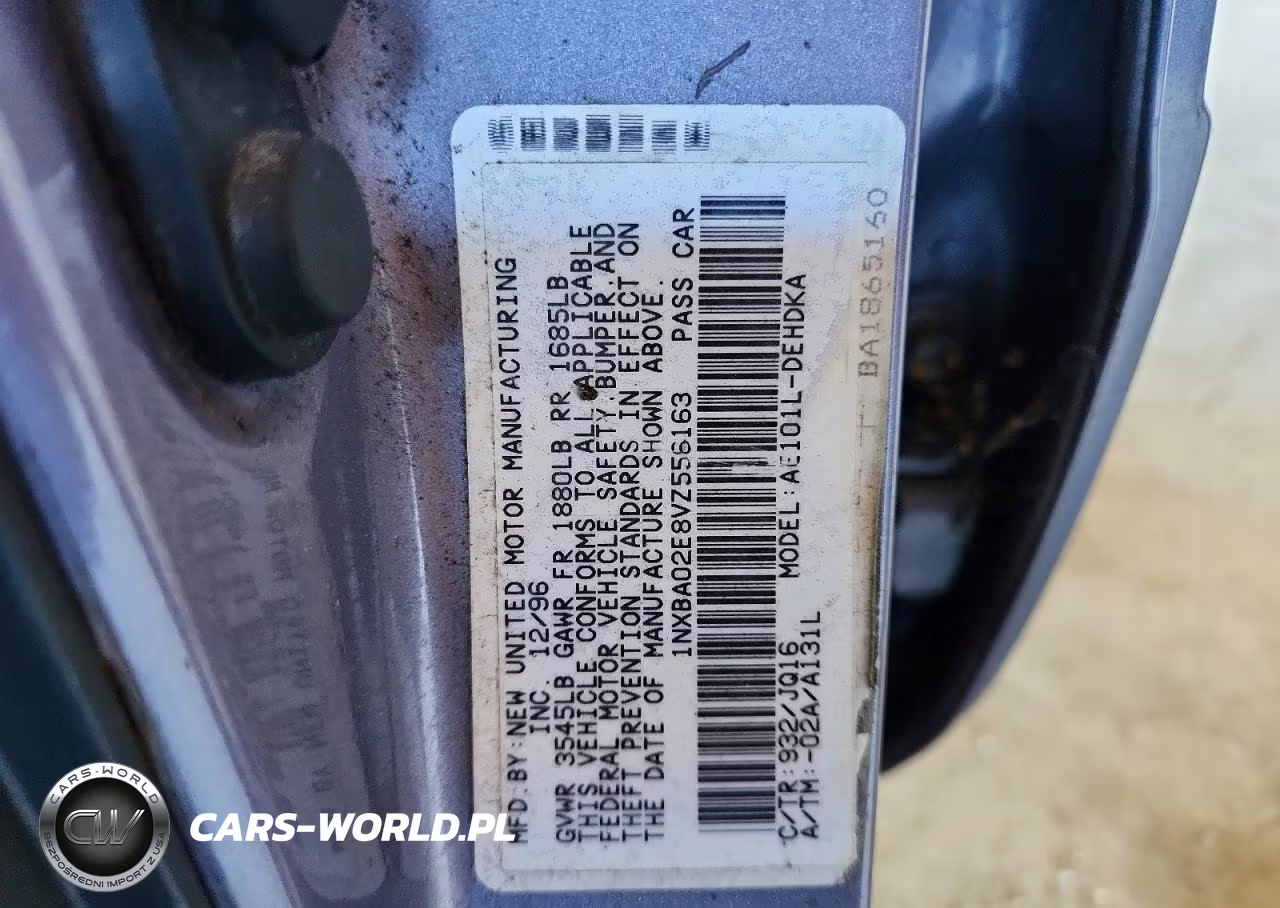 1997 Toyota Corolla Base VIN:1NXBA02E8VZ556163 - 12