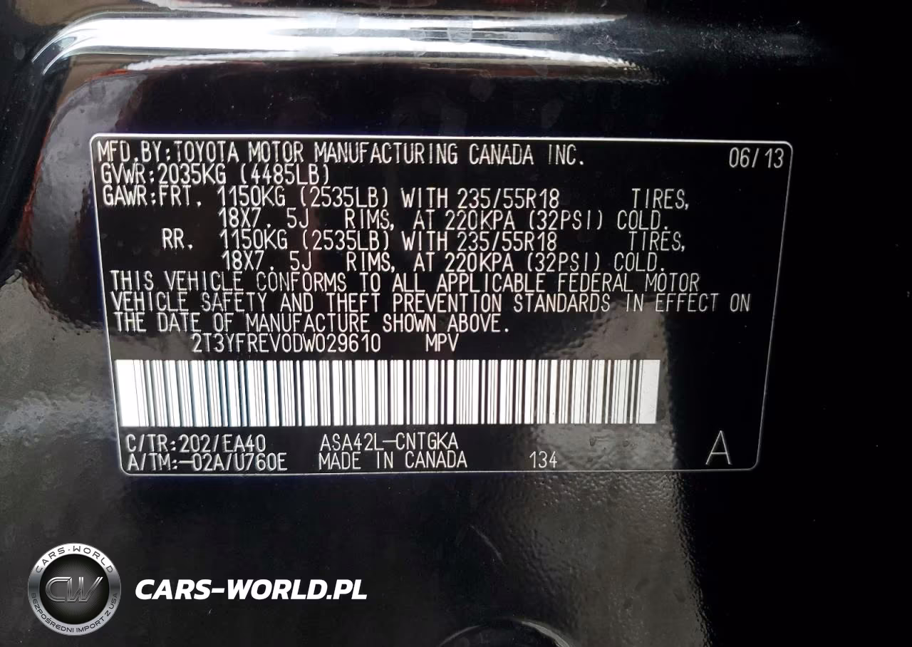 2013 Toyota Rav4 Limited VIN:2T3YFREV0DW029610 - 13