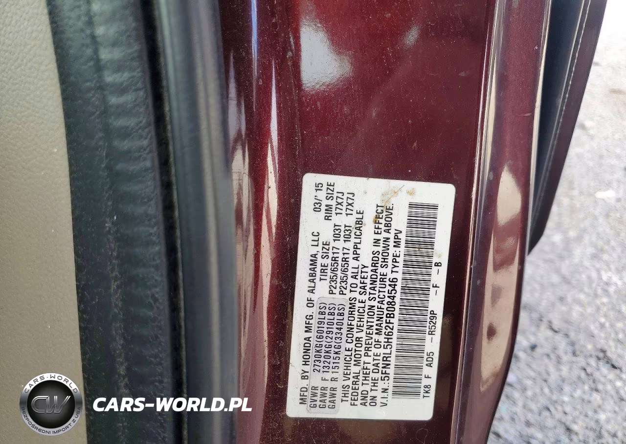 2015 Honda Odyssey Exl VIN:5FNRL5H62FB084546 - 13