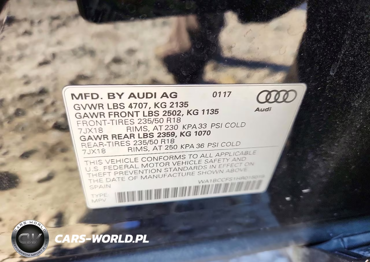 2017 Audi Q3 Premium VIN:WA1BCCFS1HR015019 - 12