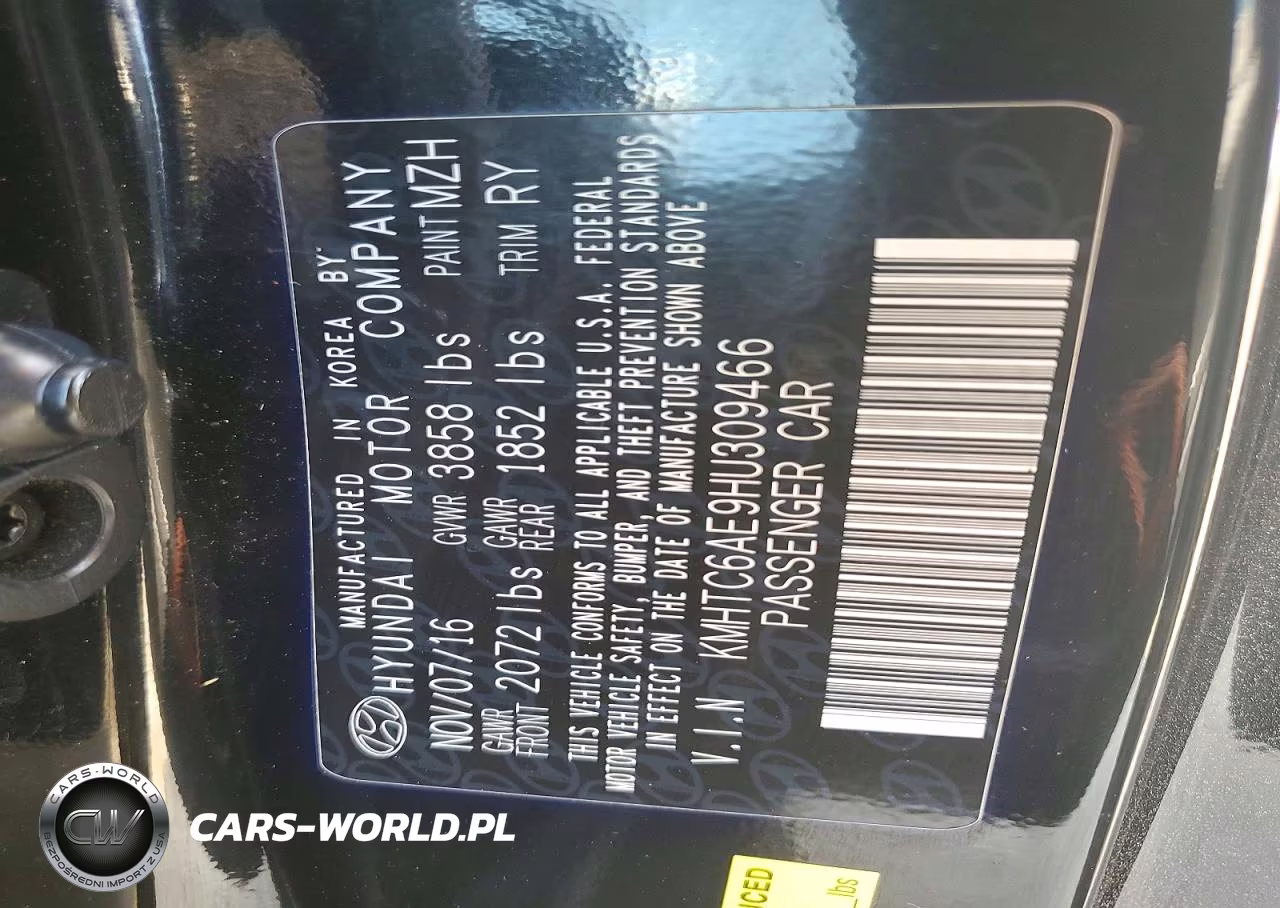 2017 Hyundai Veloster Turbo VIN:KMHTC6AE9HU309466 - 12