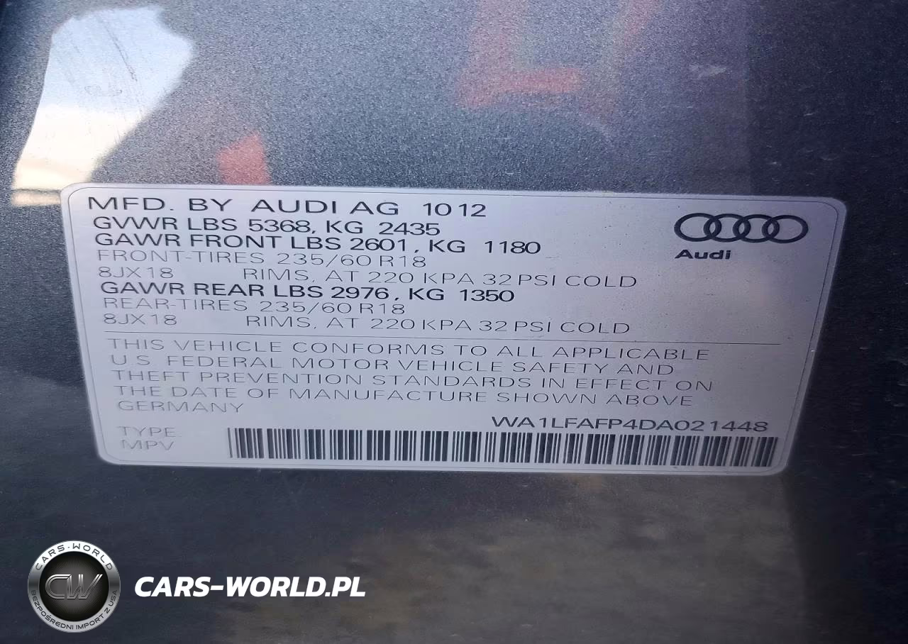 2013 Audi Q5 Premium Plus VIN:WA1LFAFP4DA021448 - 13