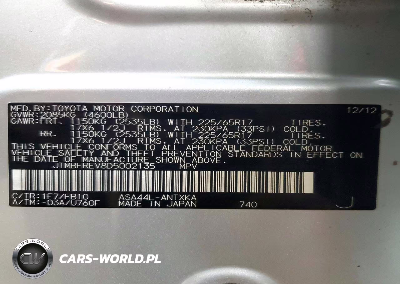 2013 Toyota Rav4 Le VIN:JTMBFREV8D5002135 - 13