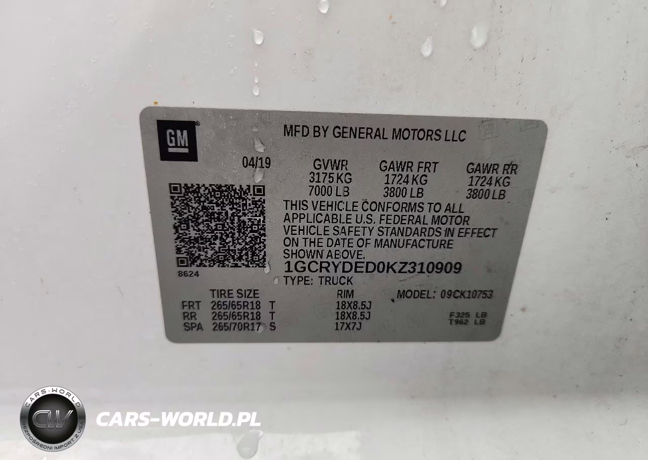 2019 Chevrolet Silverado K1500 Lt VIN:1GCRYDED0KZ310909 - 12