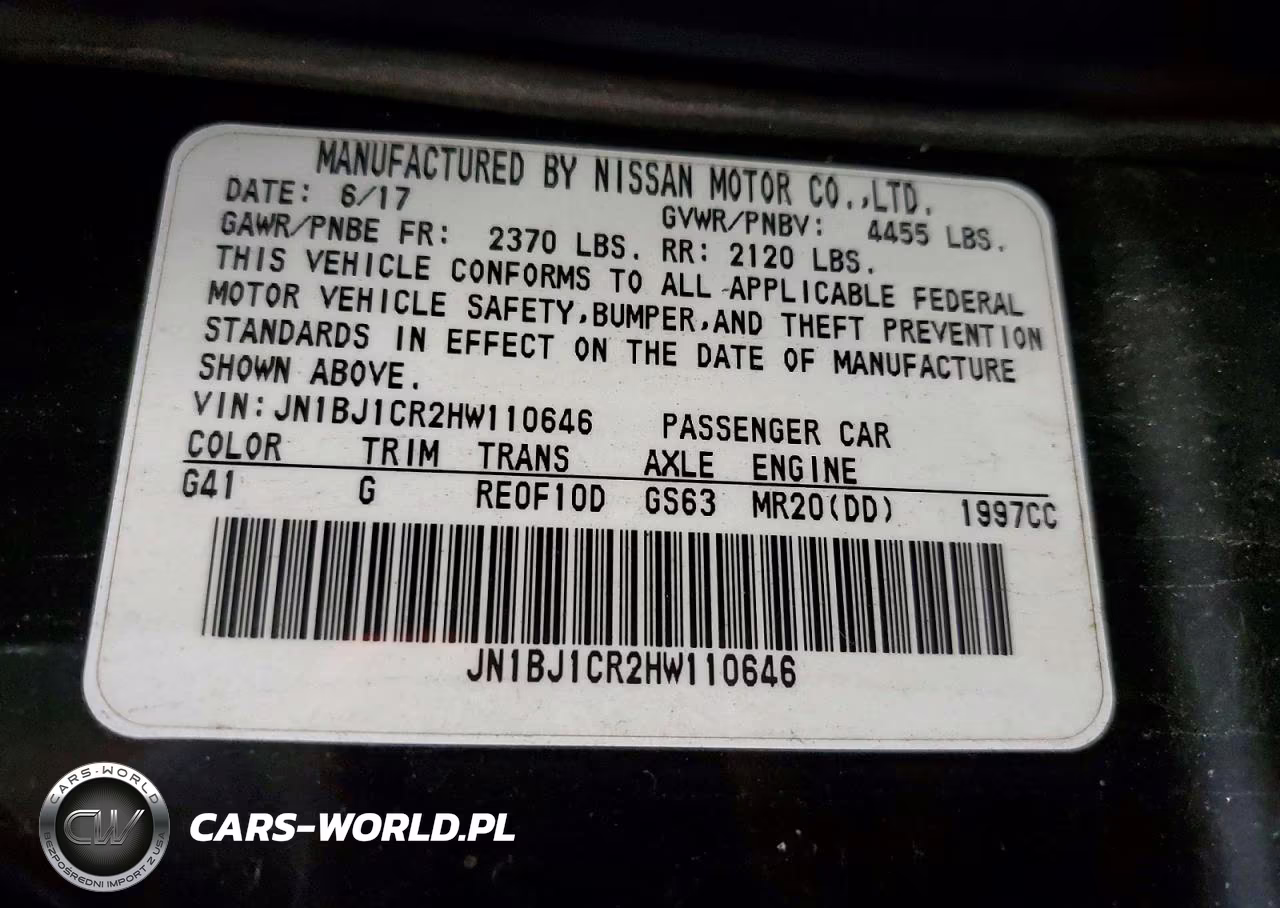 2017 Nissan Rogue Sv VIN:JN1BJ1CR2HW110646 - 13
