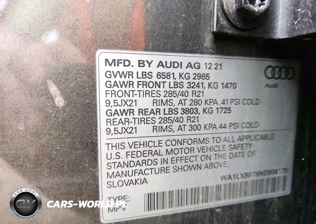 2022 Audi Q7 VIN:WA1LXBF78ND009175 - 13