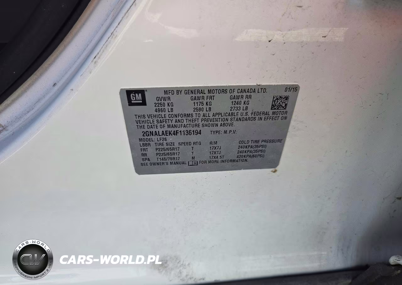 2015 Chevrolet Equinox Ls VIN:2GNALAEK4F1136194 - 13