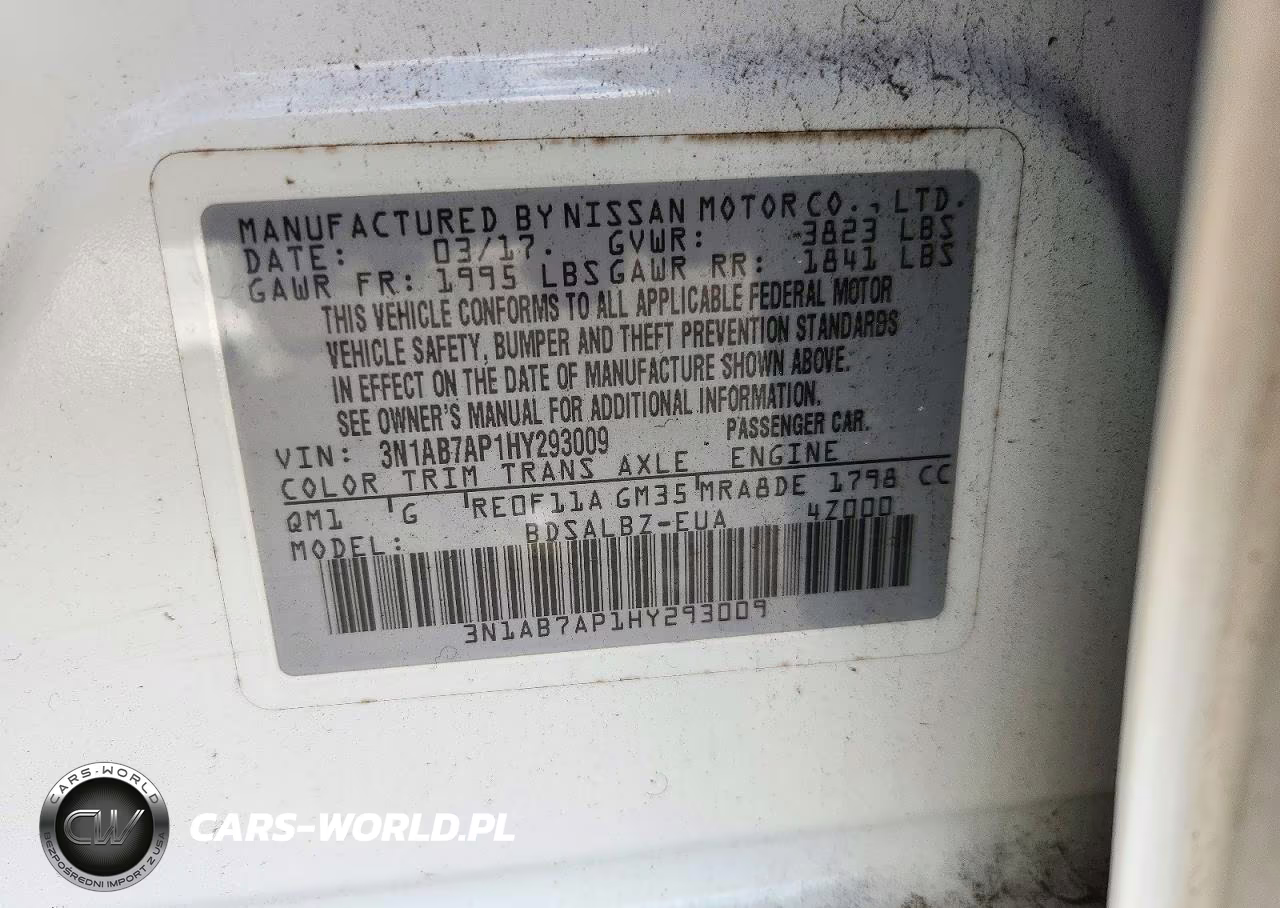 2017 Nissan Sentra S VIN:3N1AB7AP1HY293009 - 12