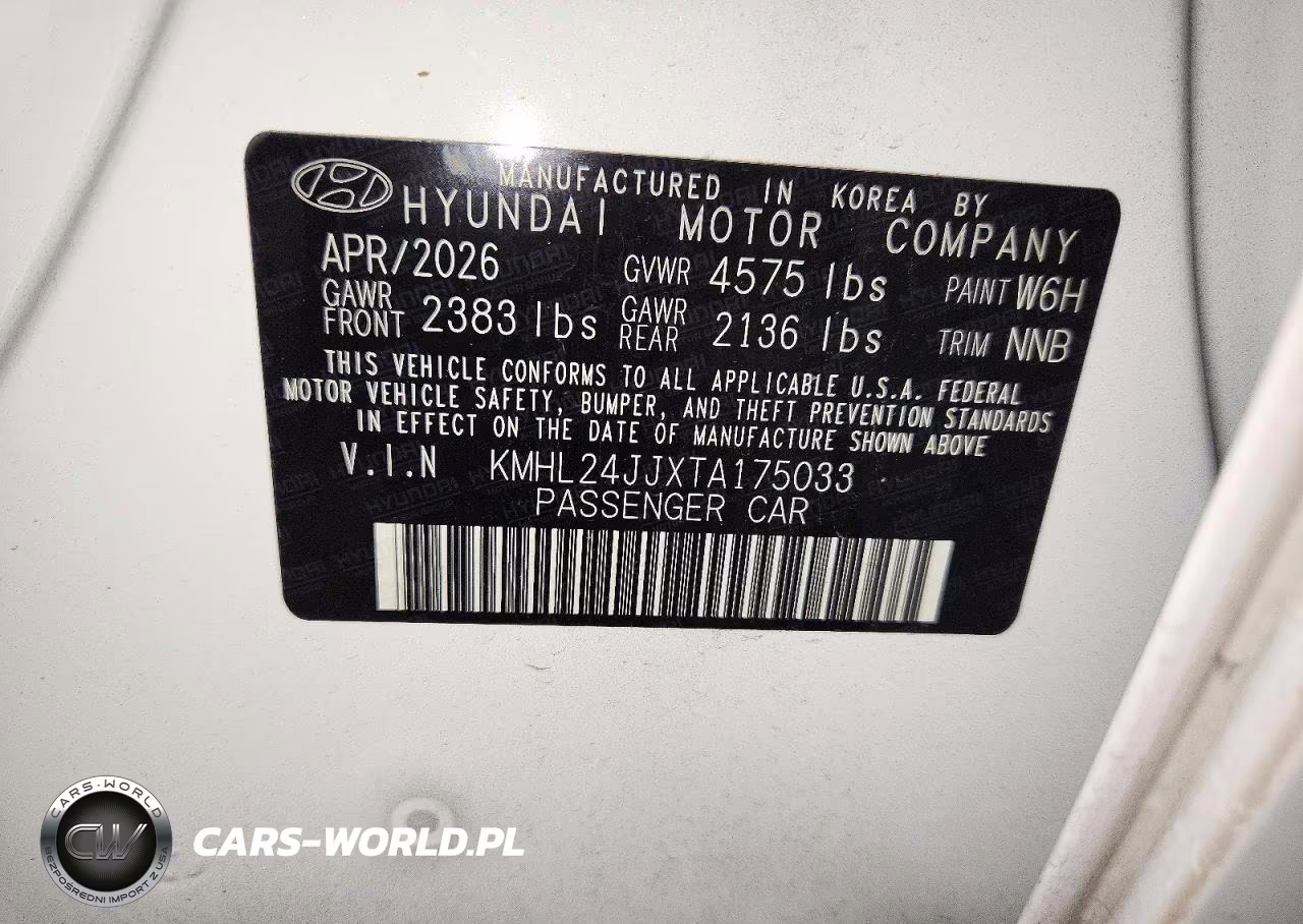 2026 Hyundai Sonata Hybrid Blue VIN:KMHL24JJXTA175033 - 12