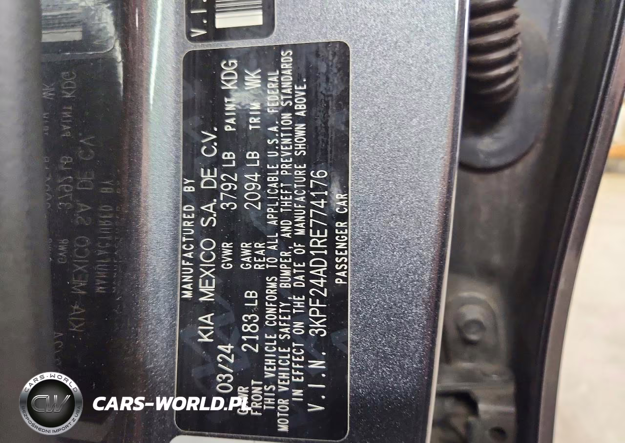 2024 Kia Forte Lxs VIN:3KPF24AD1RE774176 - 12