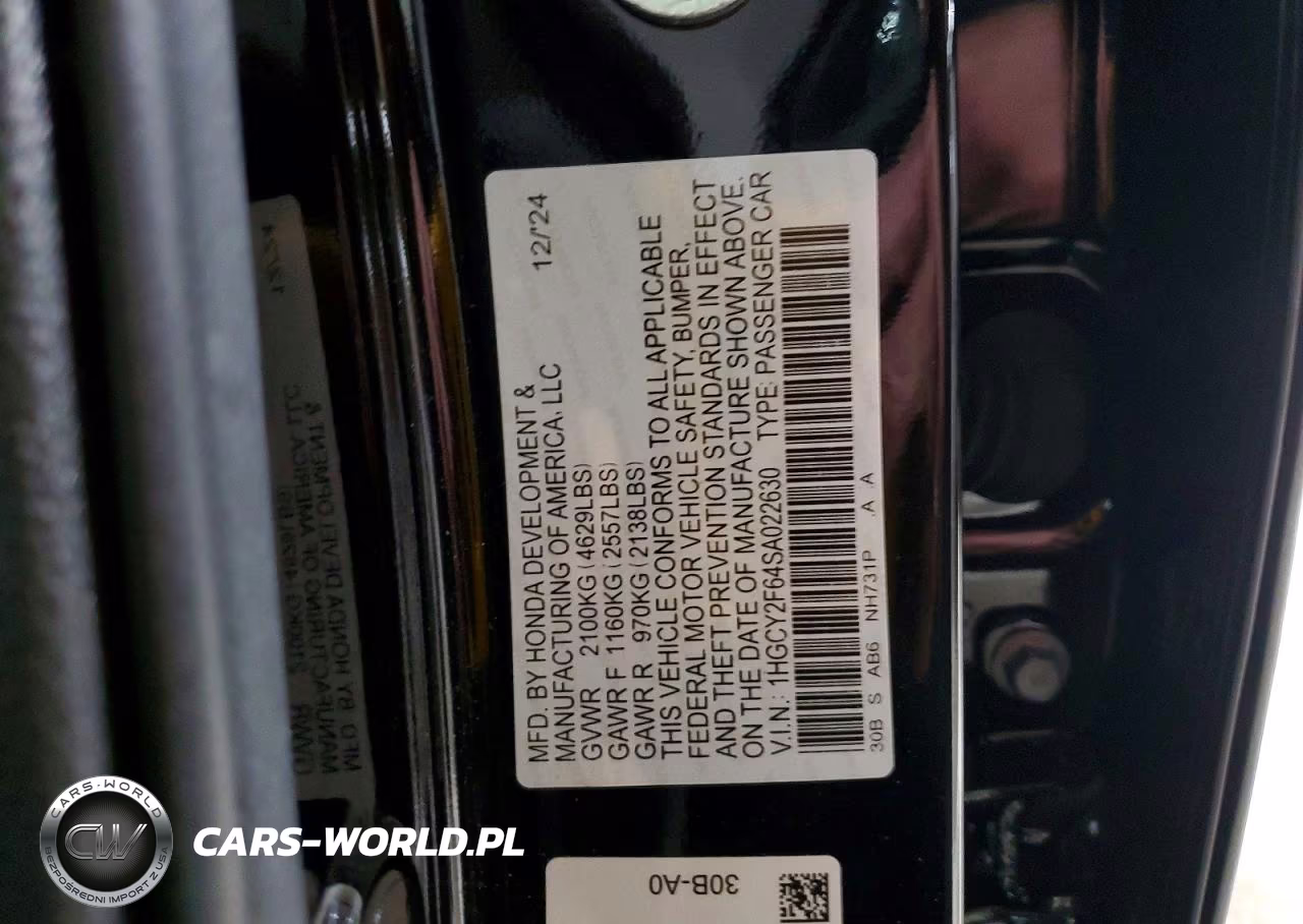 2025 Honda Accord Hybrid Exl VIN:1HGCY2F64SA022630 - 12