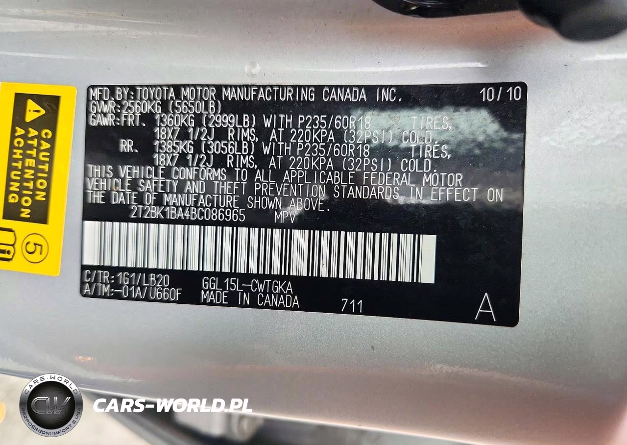 2011 Lexus Rx 350 VIN:2T2BK1BA4BC086965 - 13