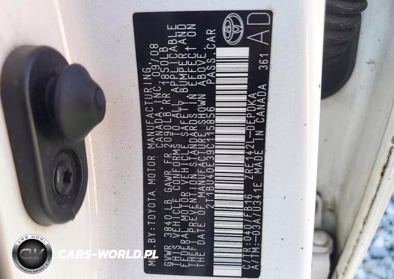2009 Toyota Corolla Le VIN:2T1BU40E39C115856 - 12