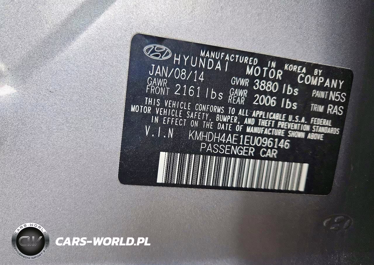 2014 Hyundai Elantra Se VIN:KMHDH4AE1EU096146 - 12
