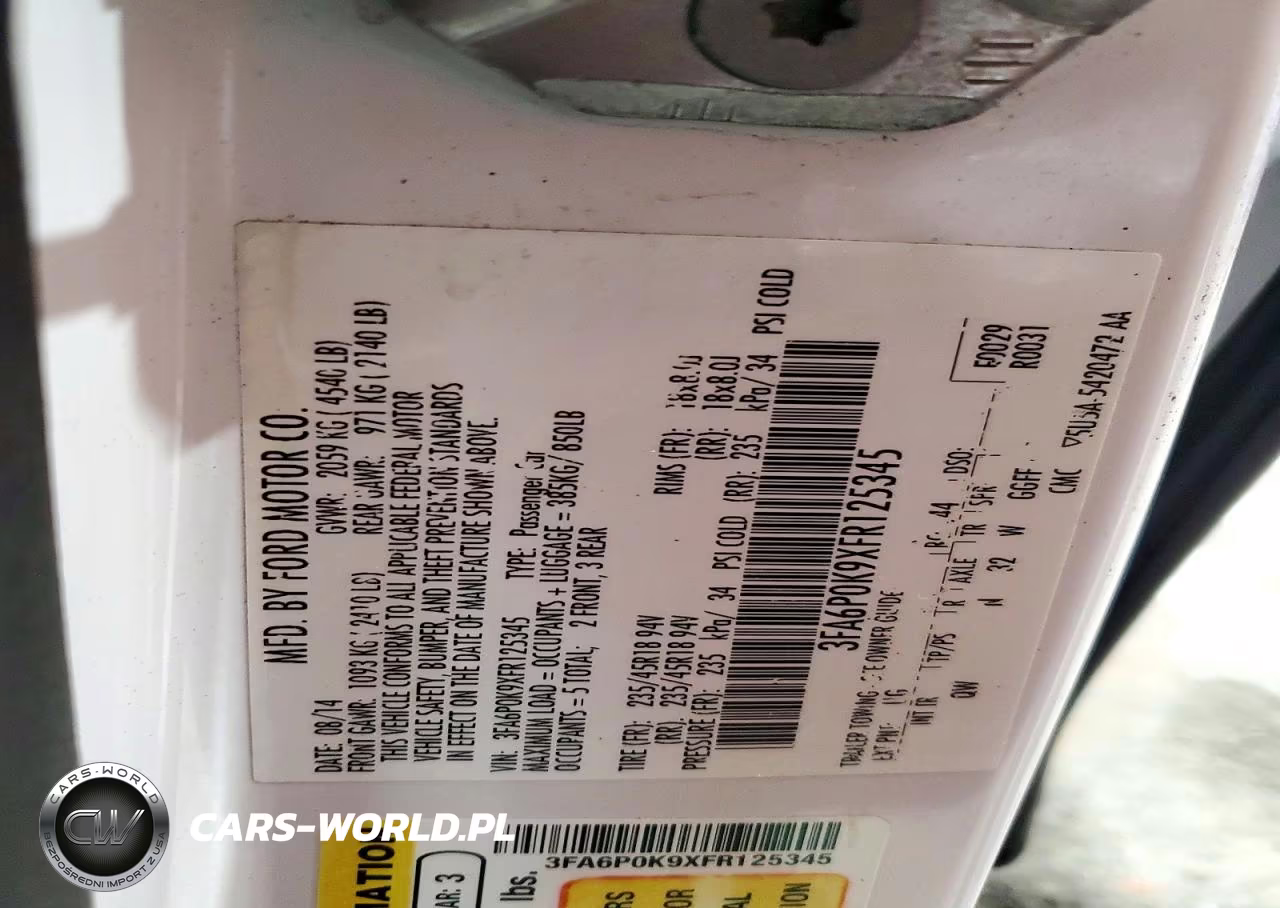 2015 Ford Fusion Titanium VIN:3FA6P0K9XFR125345 - 13