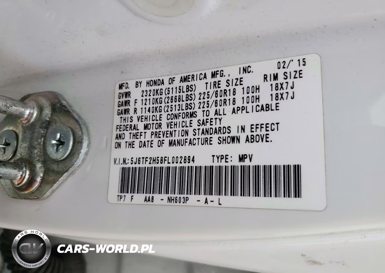 2015 Honda Crosstour Exl VIN:5J6TF2H58FL002894 - 12