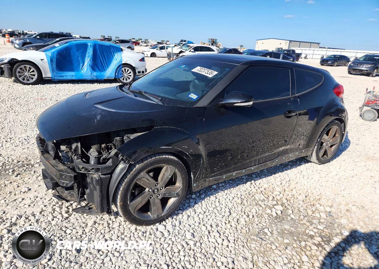 2014 Hyundai Veloster Turbo VIN:KMHTC6AE2EU210158 - 1