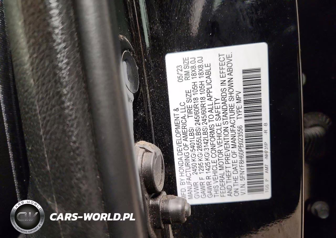 2023 Honda Passport Trail Sport VIN:5FNYF8H60PB023556 - 13