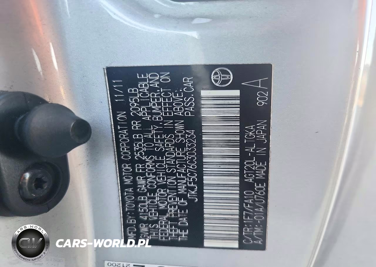 2012 Scion Tc Base VIN:JTKJF5C76C3033234 - 12