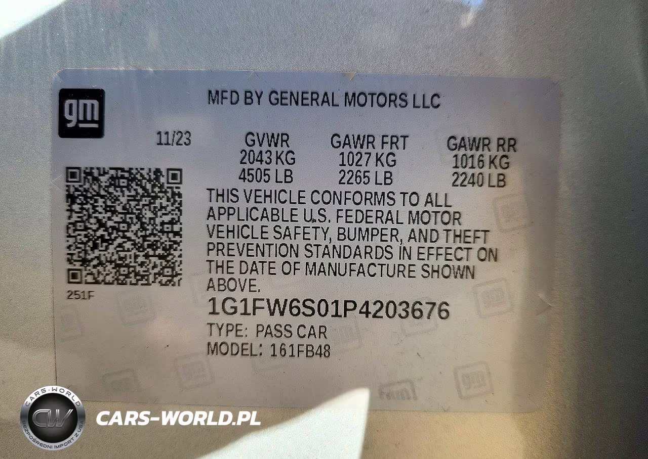 2023 Chevrolet Bolt Ev 1Lt VIN:1G1FW6S01P4203676 - 13