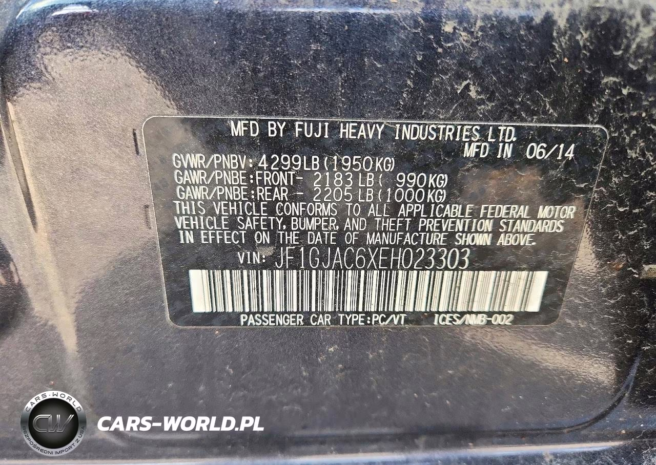 2014 Subaru Impreza Premium VIN:JF1GJAC6XEH023303 - 12