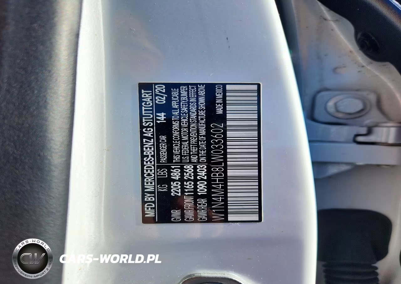 2020 Mercedes-Benz Glb 250 4Matic VIN:W1N4M4HB8LW033602 - 14