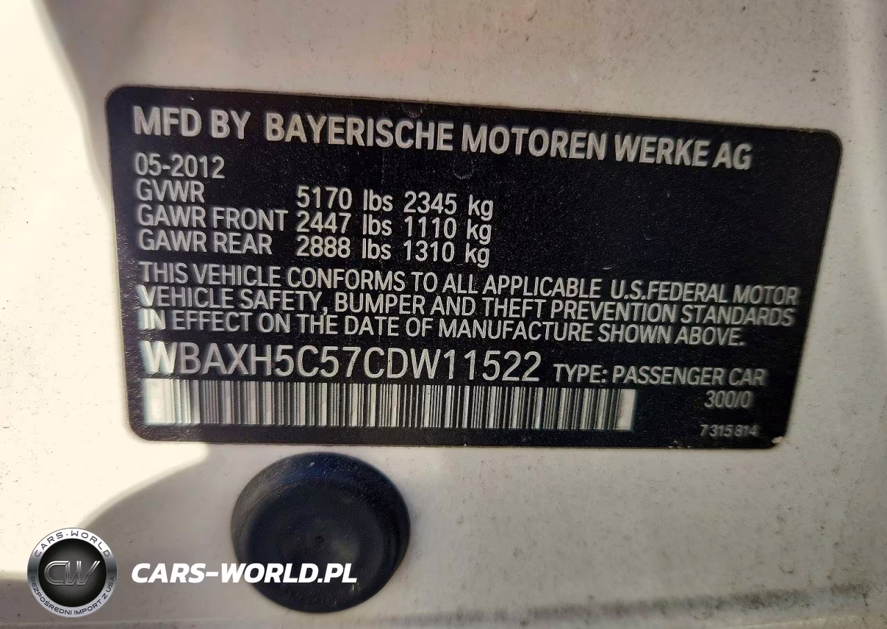 2012 BMW 528 Xi VIN:WBAXH5C57CDW11522 - 12