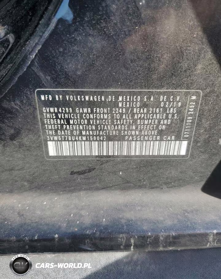2019 Volkswagen Jetta VIN:3VW5T7BU4KM159042 - 12