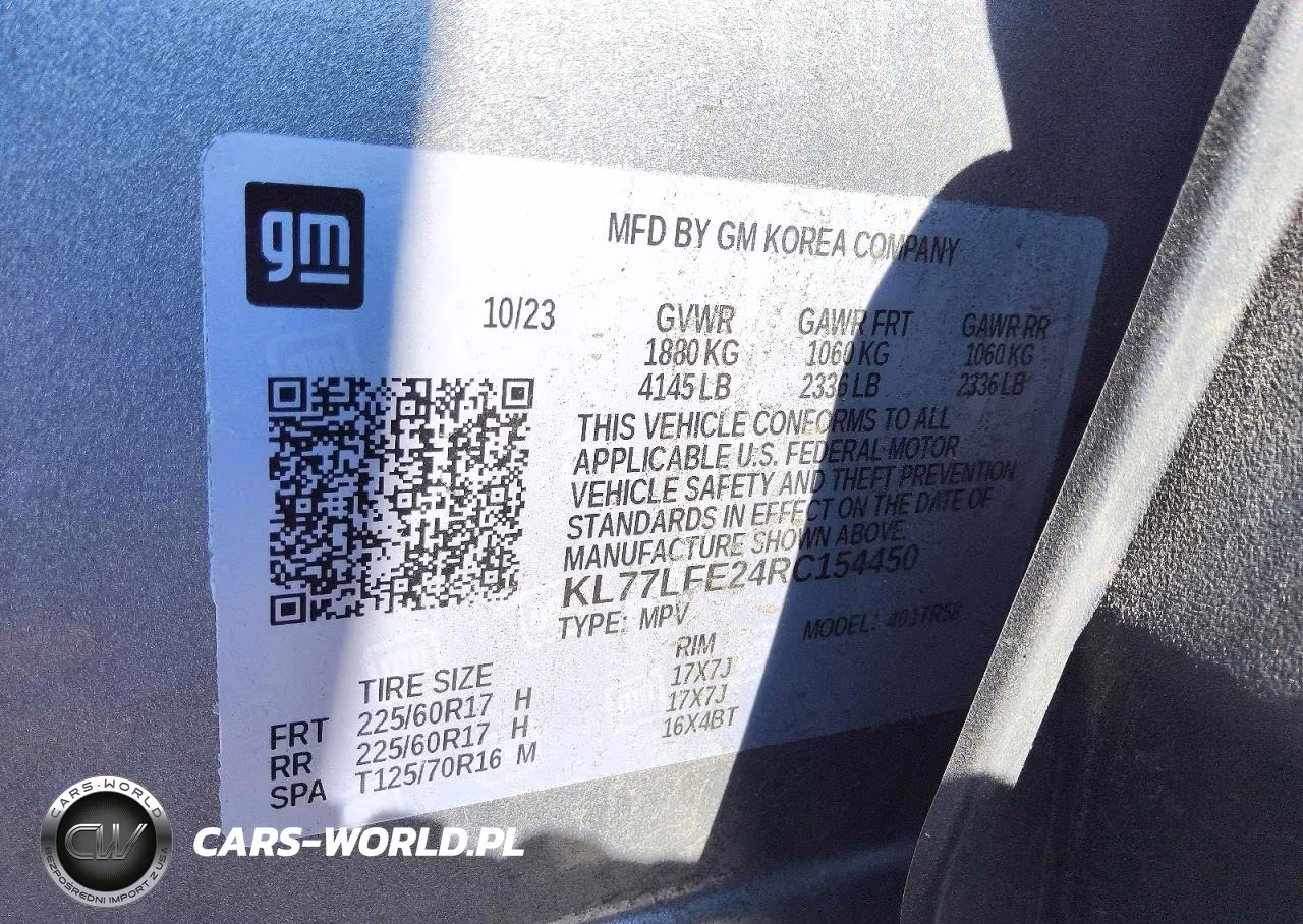 2024 Chevrolet Trax Ls VIN:KL77LFE24RC154450 - 14