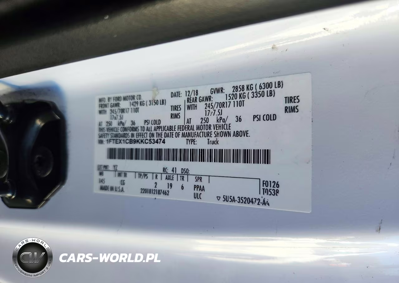 2019 Ford F150 Super Cab VIN:1FTEX1CB9KKC53474 - 12